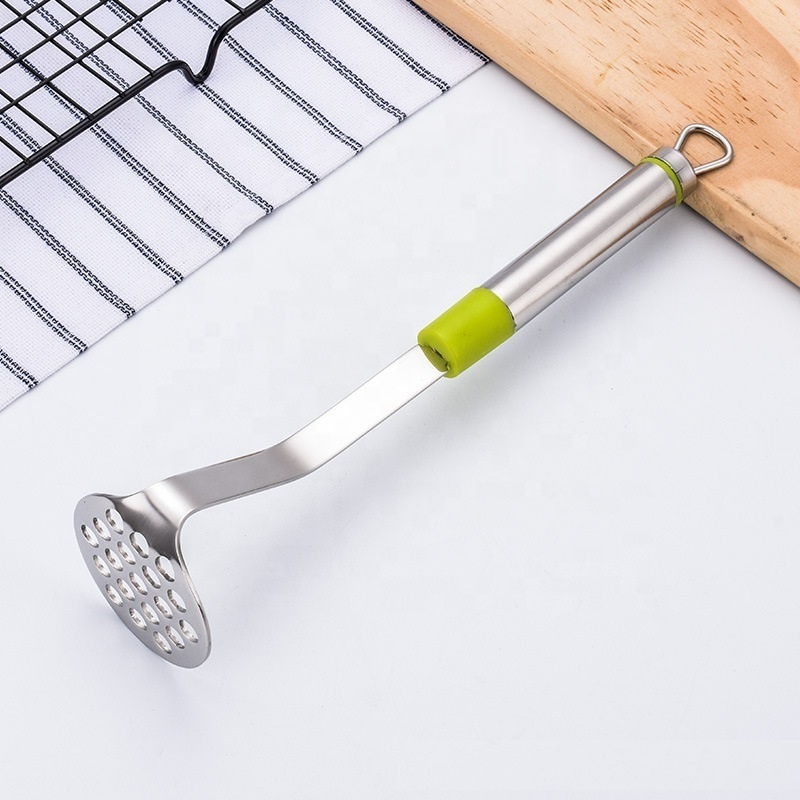 Handheld Potato Fruit Masher for Kitchen, Stainless Steel Food Masher Hand Tool for Baby Food Fruit Vegetable