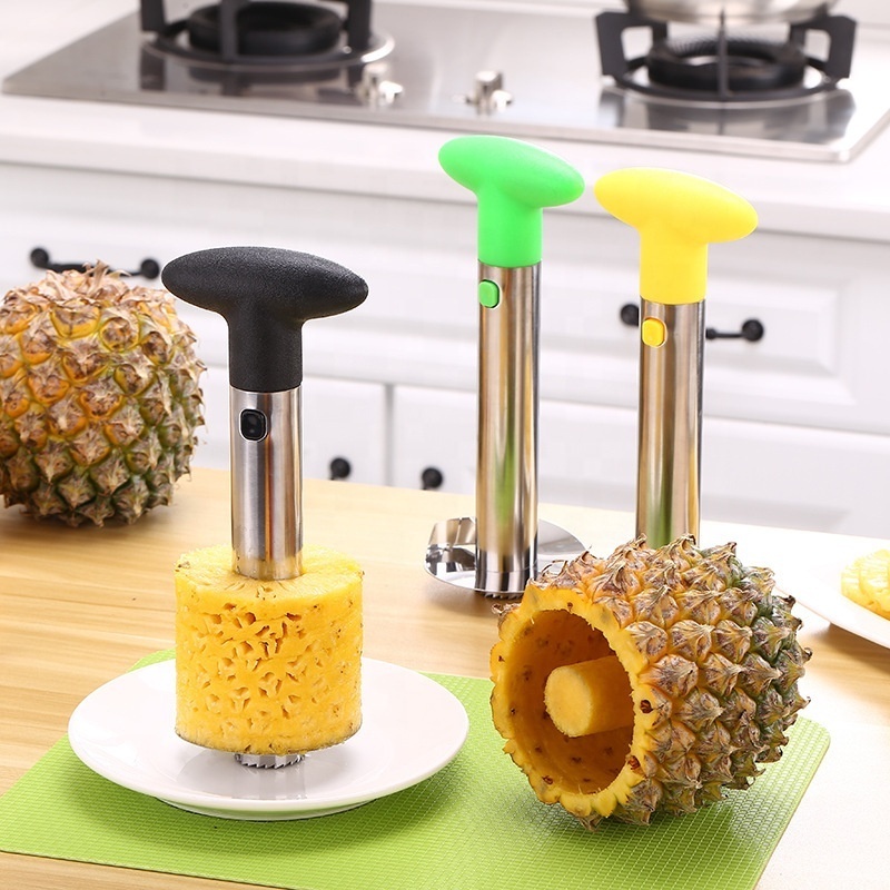 Stainless Steel Pineapple Slicer,Easy Kitchen Tool Fruit Pineapple Peeler Corer Slicer Cutter