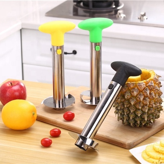 Stainless Steel Pineapple Slicer,Easy Kitchen Tool Fruit Pineapple Peeler Corer Slicer Cutter