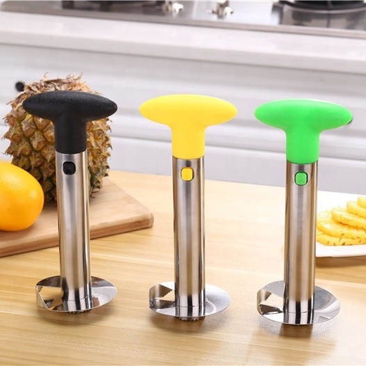 Stainless Steel Pineapple Slicer,Easy Kitchen Tool Fruit Pineapple Peeler Corer Slicer Cutter