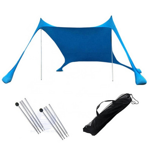 High-Quality Spandex Fabric beach tent with Sandbag Anchors and Pegs Lightweight Instant Pop Up Beach Tent Beach Sun Shade