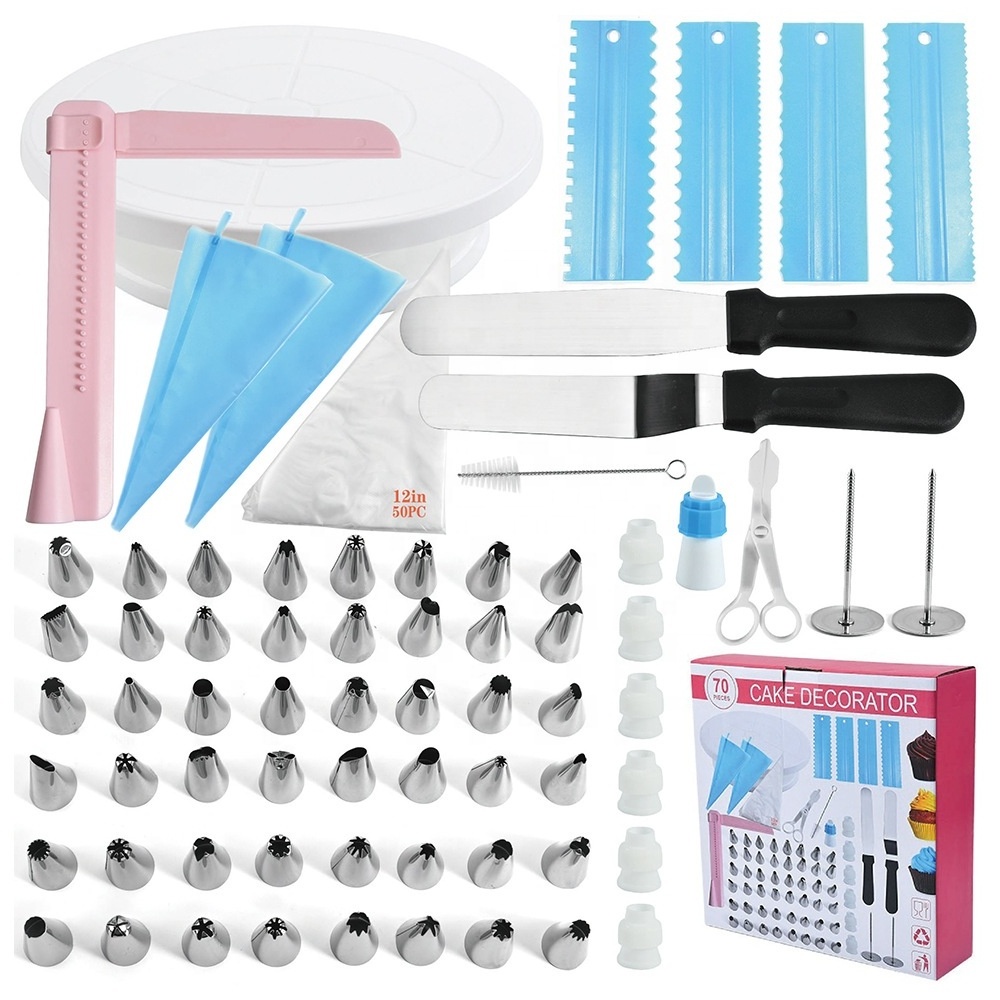 Baking decorating set accessories 70pcs cake decorating set, pastry accessories, set starter for cake DIY