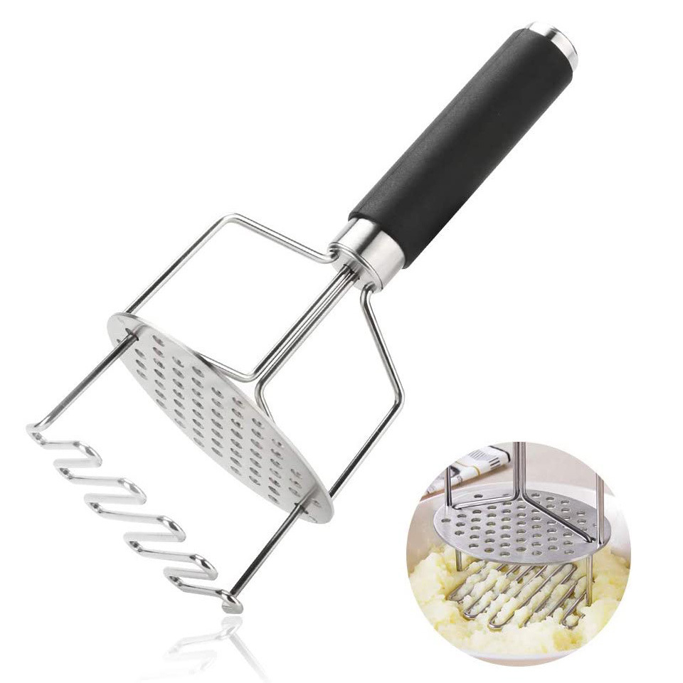 Kitchen Tool Mashed potato crusher Dual Press stainless steel potato masher Hand Press avocado Masher And Ricer