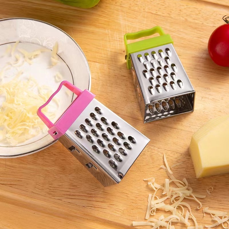 4-Sided Mini Cheese Grater Stainless Steel Small Box Graters Multifunctional Vegetable Grater