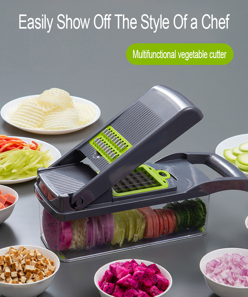 Multifunction Hand Operated Vegetable Mandoline Slicer Veggie Chopper Food Chopper Onion Cutter Vegetable Slicer