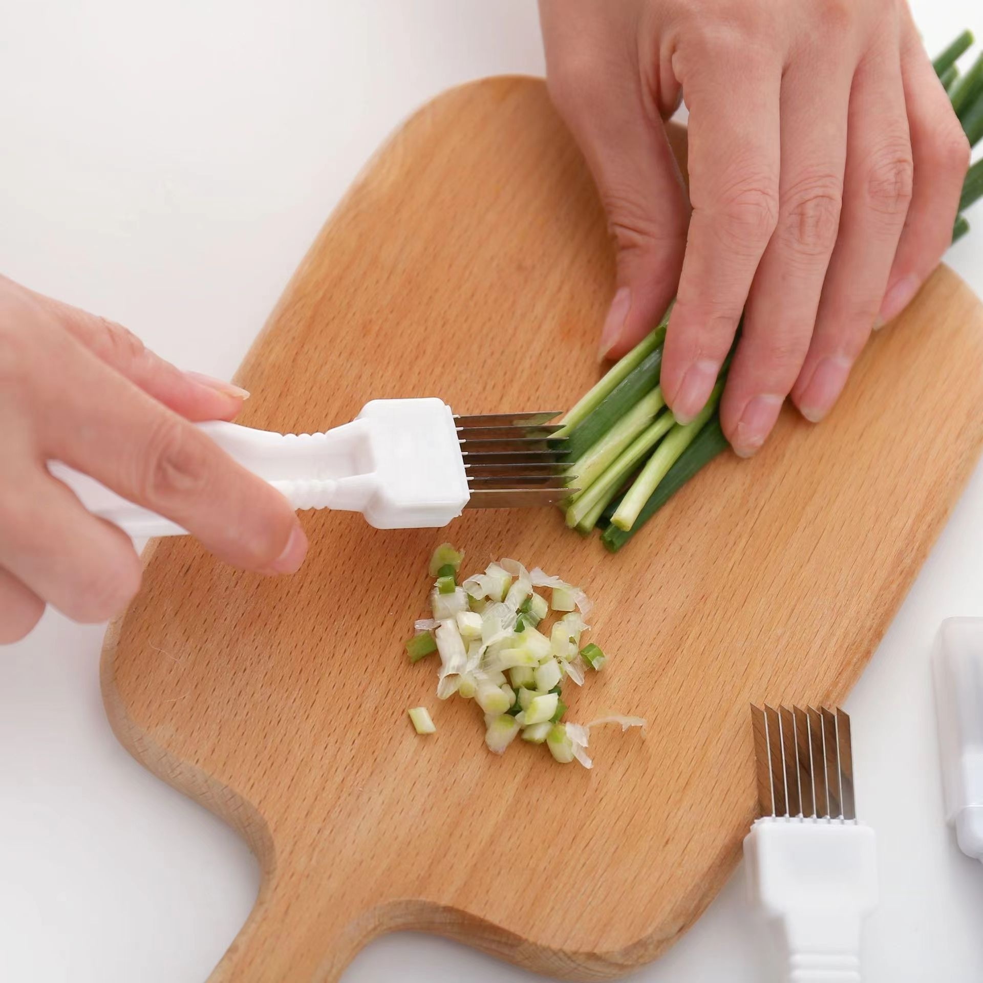 Multifunction Kitchen Gadget Stainless Steel Potato Garlic Slicer Knife Vegetable Scallion Shredders Green Onion Cutter