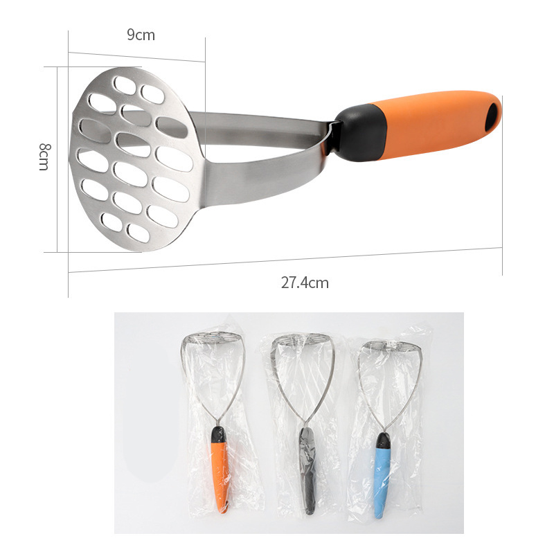 Mashed potato machine stainless steel integrated avocado masher non-slip handle suitable for beans vegetables fruits baby food