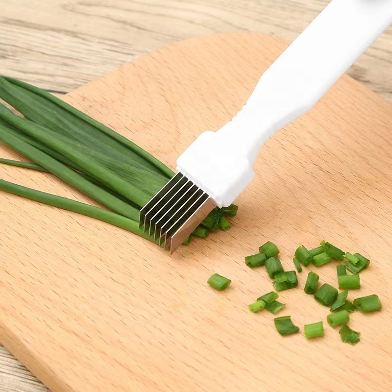 Multifunction Kitchen Gadget Stainless Steel Potato Garlic Slicer Knife Vegetable Scallion Shredders Green Onion Cutter