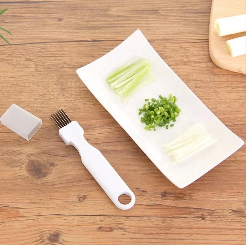 Multifunction Kitchen Gadget Stainless Steel Potato Garlic Slicer Knife Vegetable Scallion Shredders Green Onion Cutter