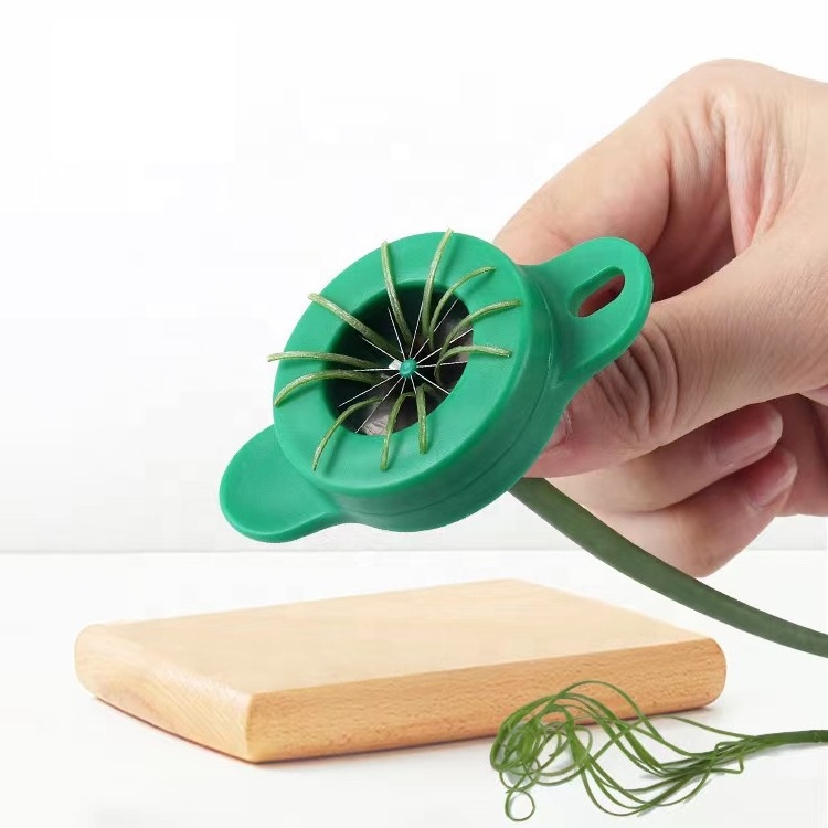 Multi-functional kitchen tools gadget easy to silk 12 blades stainless steel green onion knife slicer cutter shredder