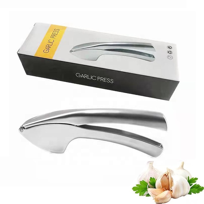 Premium Zinc alloy Garlic Press Sturdy Design Extracts More Garlic Paste Per Clove,  Professional Garlic Mincer & Ginger Press