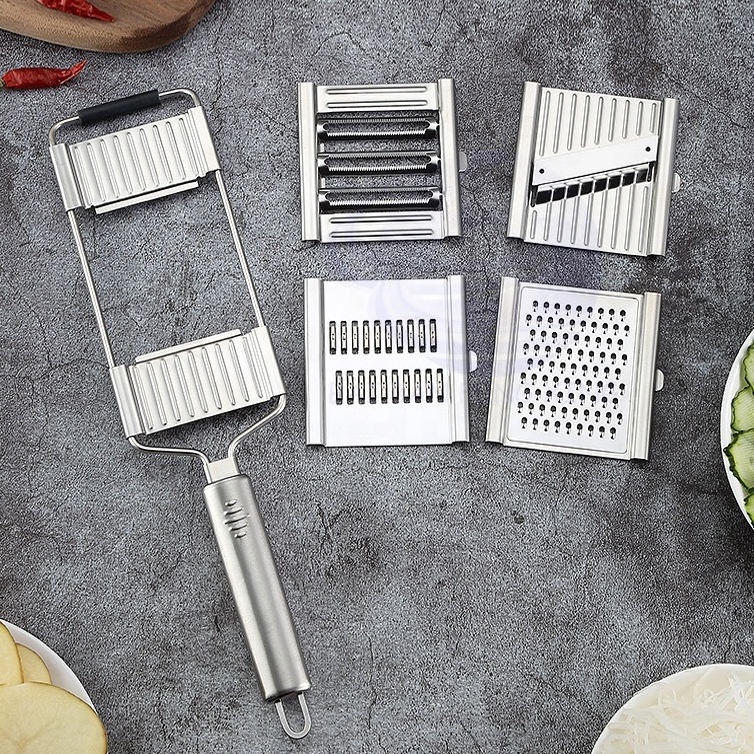 5 Blades Adjustable Manual Slicer Japan Fruit Cutter Chopper Grater Japanese Vegetable Mandoline Slicer