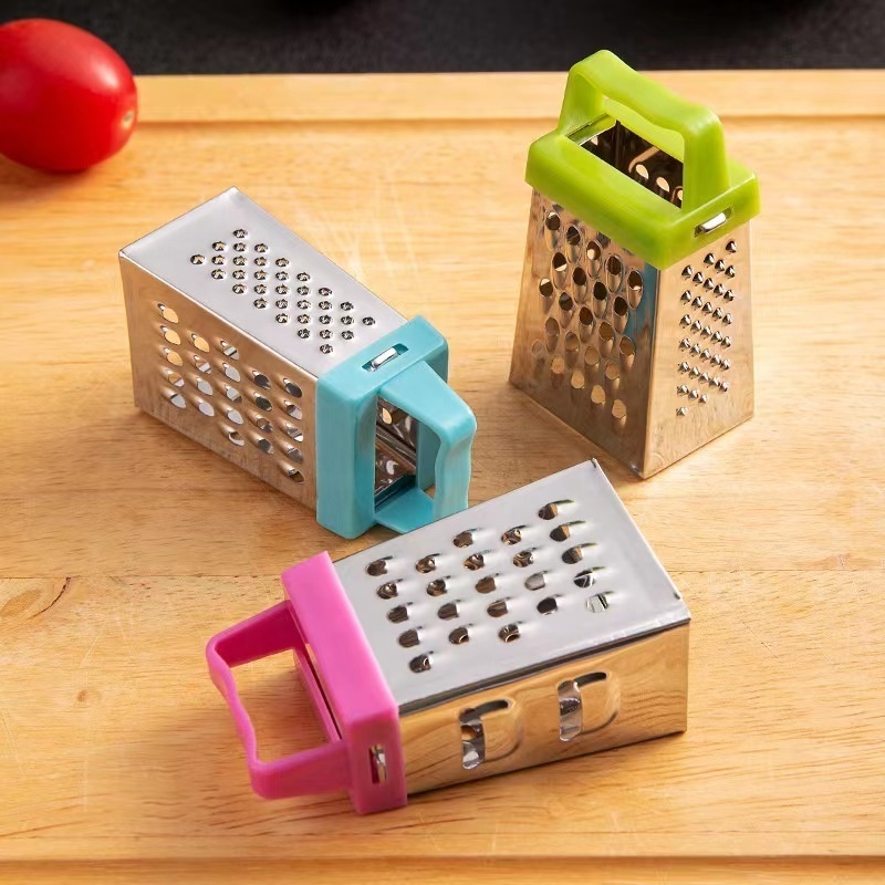 4-Sided Mini Cheese Grater Stainless Steel Small Box Graters Multifunctional Vegetable Grater