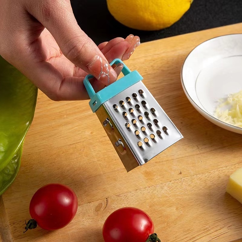 4-Sided Mini Cheese Grater Stainless Steel Small Box Graters Multifunctional Vegetable Grater