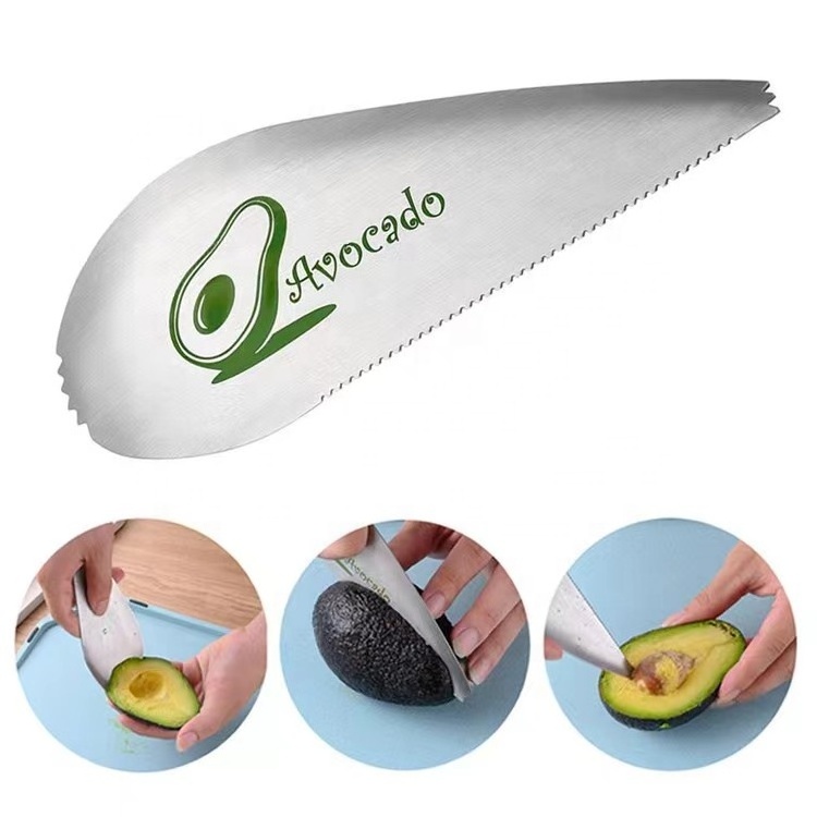 Kitchen Tools Peeler Cutter 304 Stainless Steel Fruit Scooper Avocado Peeler Kiwi Knife