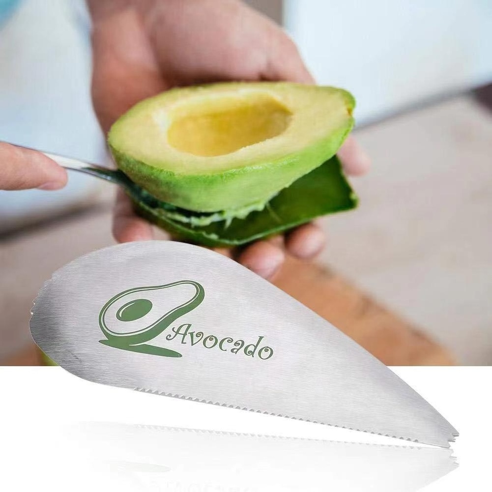 Kitchen Tools Peeler Cutter 304 Stainless Steel Fruit Scooper Avocado Peeler Kiwi Knife