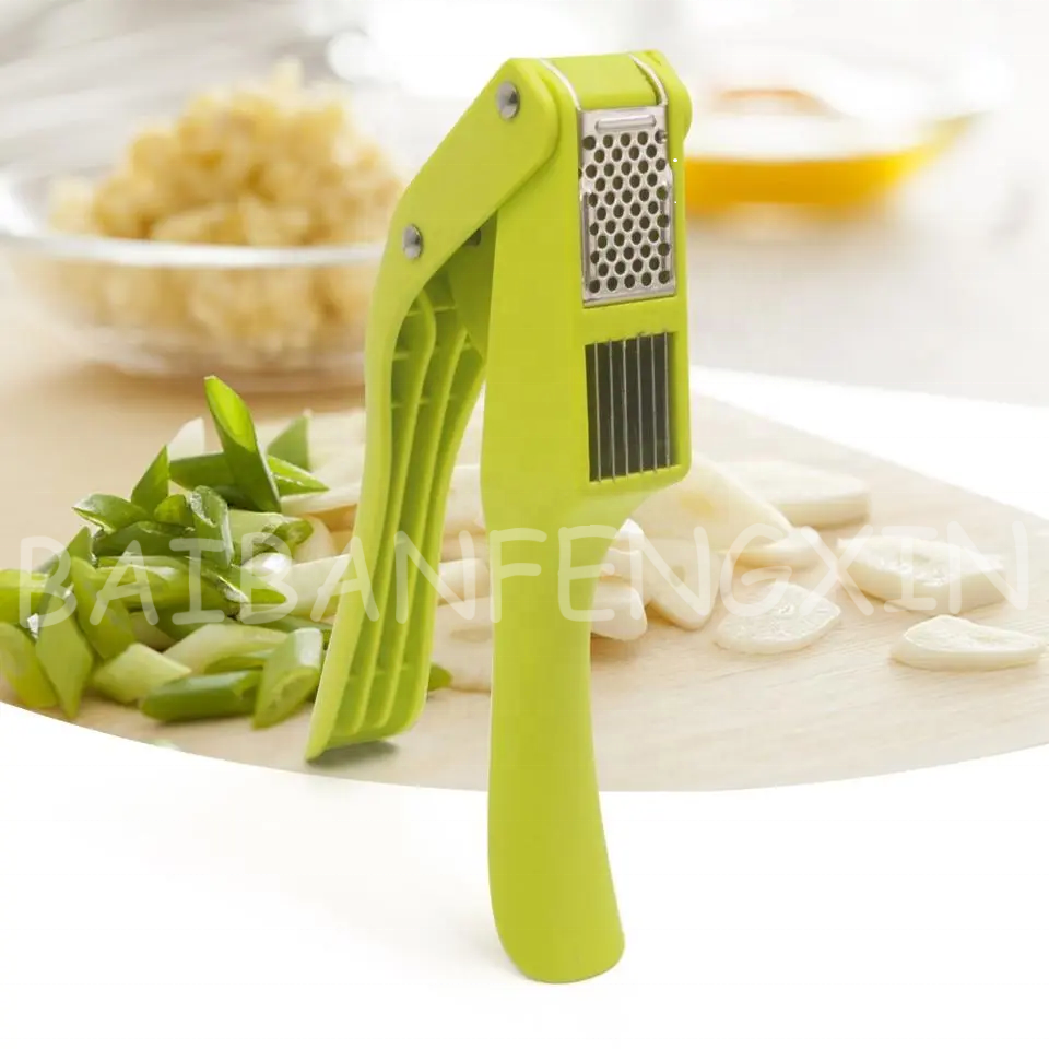 Multifunctional Garlic Press Tool Red Garlic Press Clips Pounding Kitchen Tools Slicing Mub Garlic Press