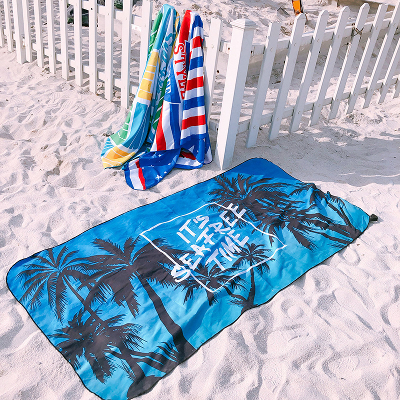 Free Design Custom Beachtowel Beach Towel With Logo Custom Print Fast Shipping Summer Large Beach Towel Microfiber wholesale