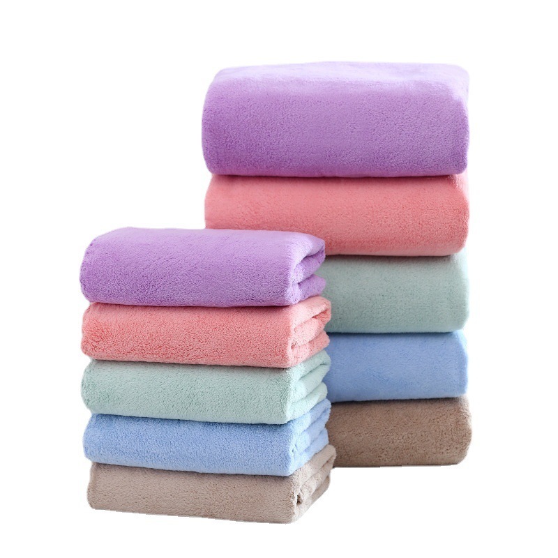 Hot selling new coral velvet  towel Set soft absorbent adult and children face  hand towel household towel set