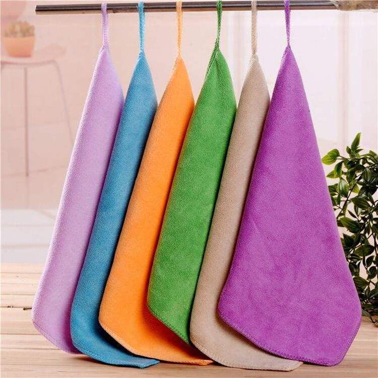 Multi-function Custom Color 80%polyester and 20%polyamide Hand Face Towel Quick-Dry Lightweight Plain Cleaning Dish Cloth Towel