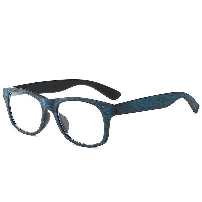 Wood Grain Retro Anti-Blue Reading Glasses Cross-Border New High-Definition Reading Mirror Personality Frame Reading