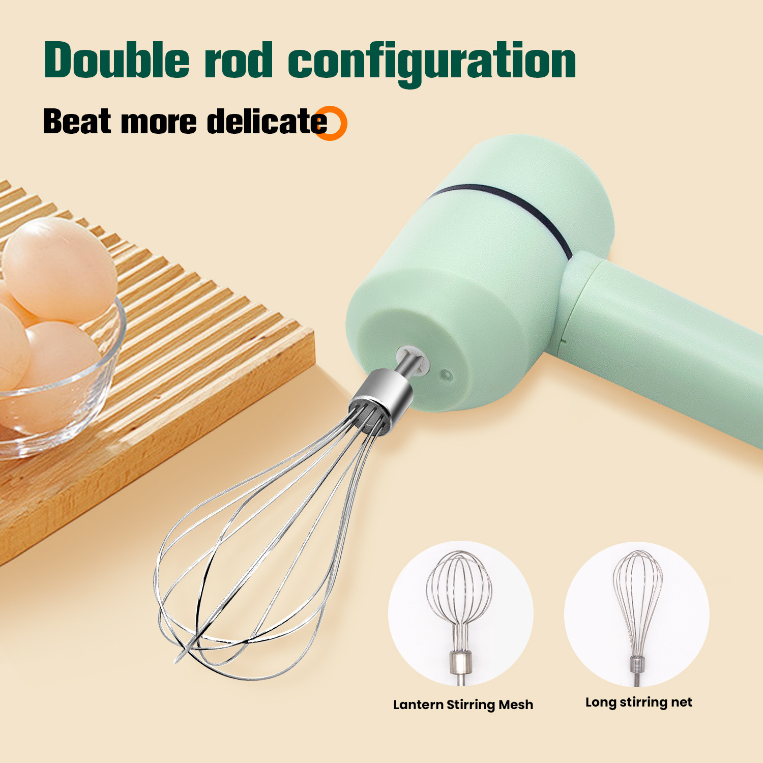 wireless portable egg beater whisk rechargeable stainless steel mini kitchen electric milk cream egg whisk