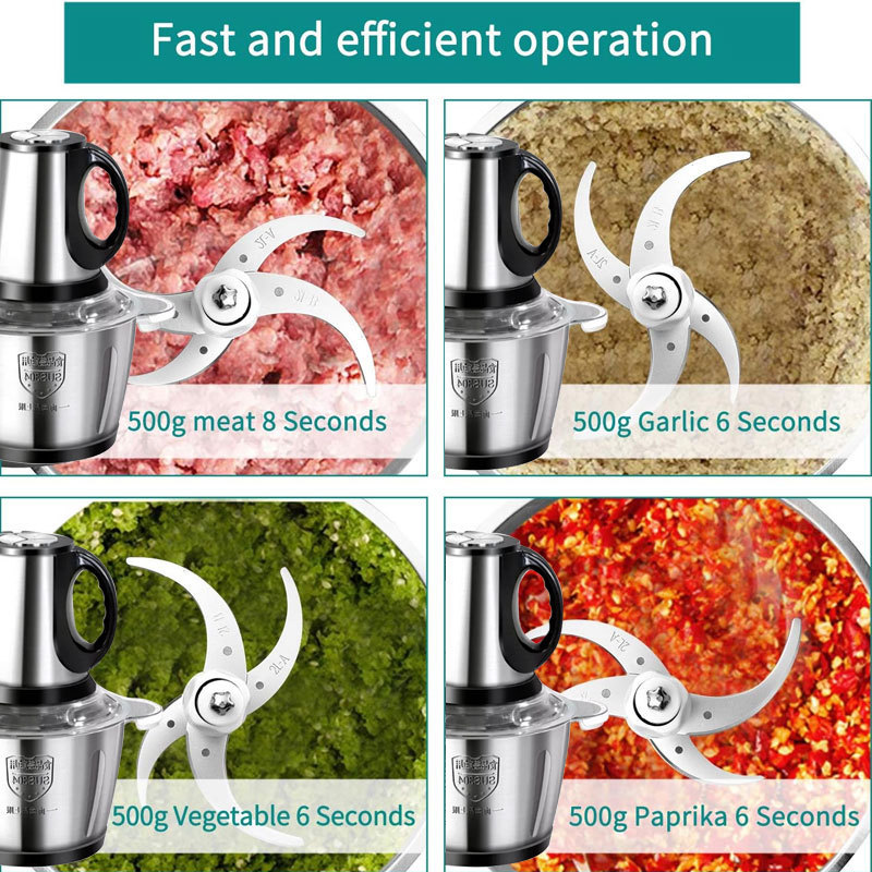 hebei manufacturers kitchen home vegetable meat chopper food processor stainless steel 2l 3l 5l mincer electric meat grinders