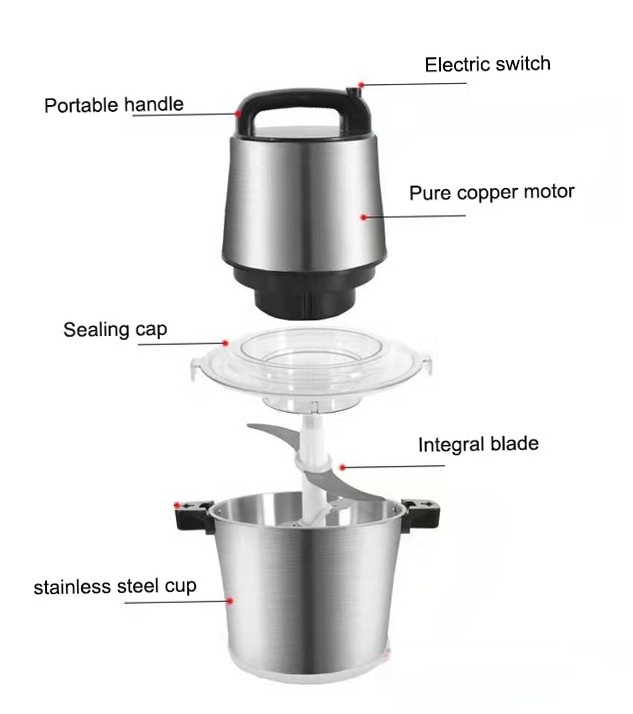 10L electric food processor meat chopper grinder electric food processor multifunctional multiple food processor blades grinding