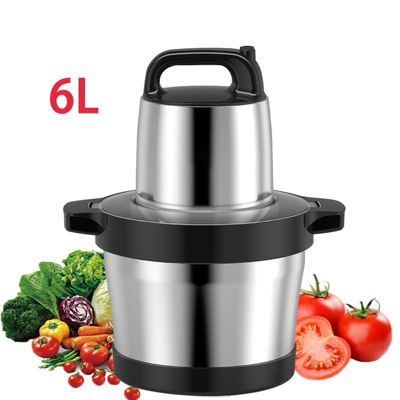 Multifunction 6L Large Capacity Yam Pounder Home Kitchen Food Grinders Cheap Stainless Steel Best meat chopper