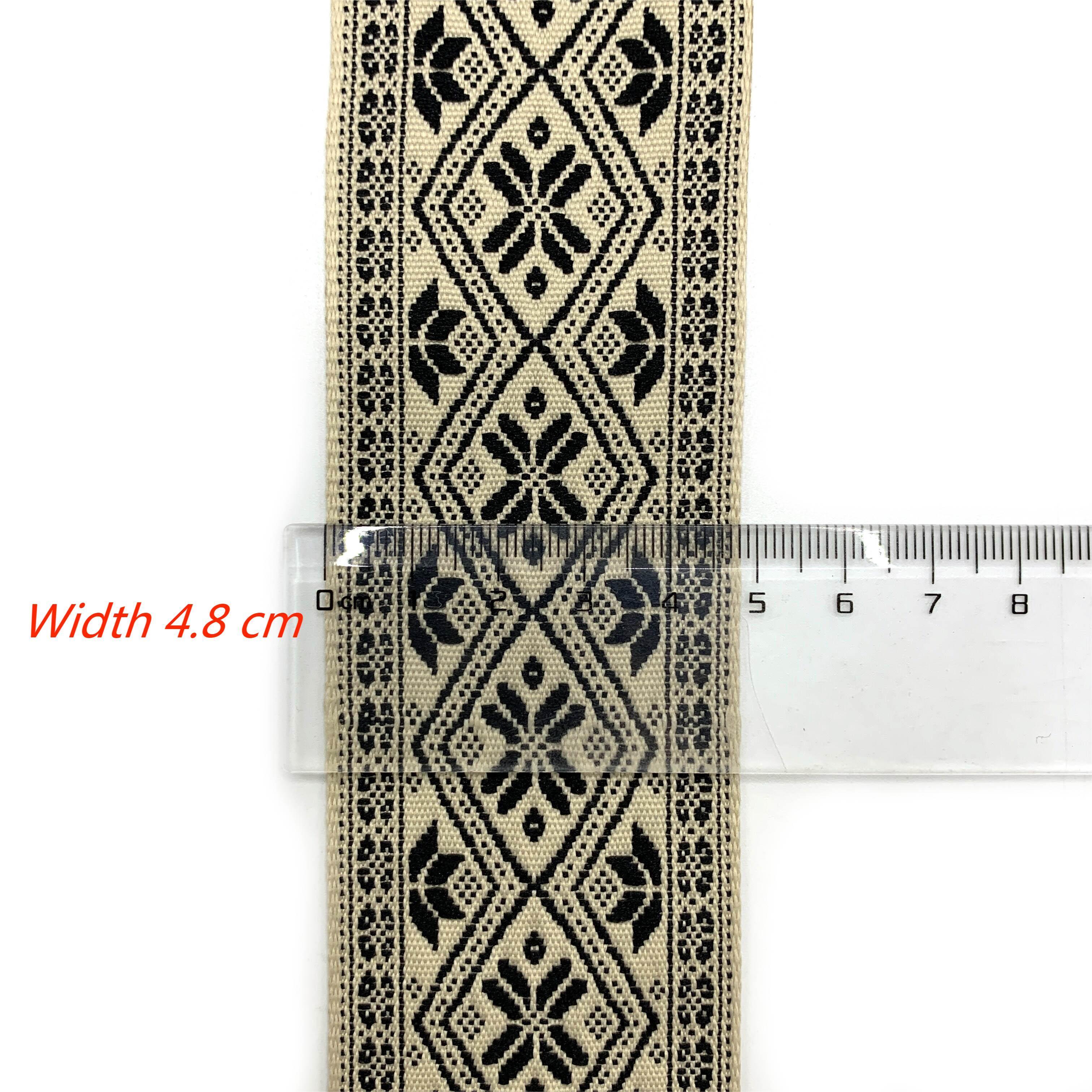 Custom Sustainable Rhombus Geometric Diamond Pattern Strap Double-sided Webbing 100% Polyester Jacquard Webbing Tape