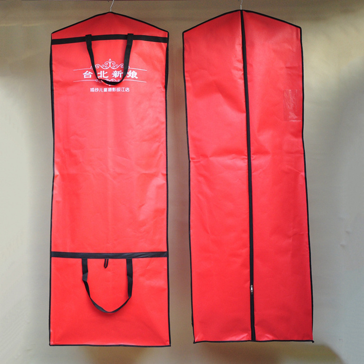 Wholesale custom printed wedding dress garment bags dust cover for clothes