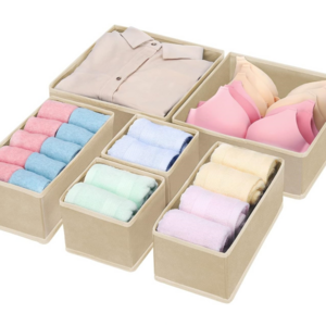 Foldable Cloth Storage Box Closet Dresser Drawer Divider Organizer Basket Bins for Underwear Bras