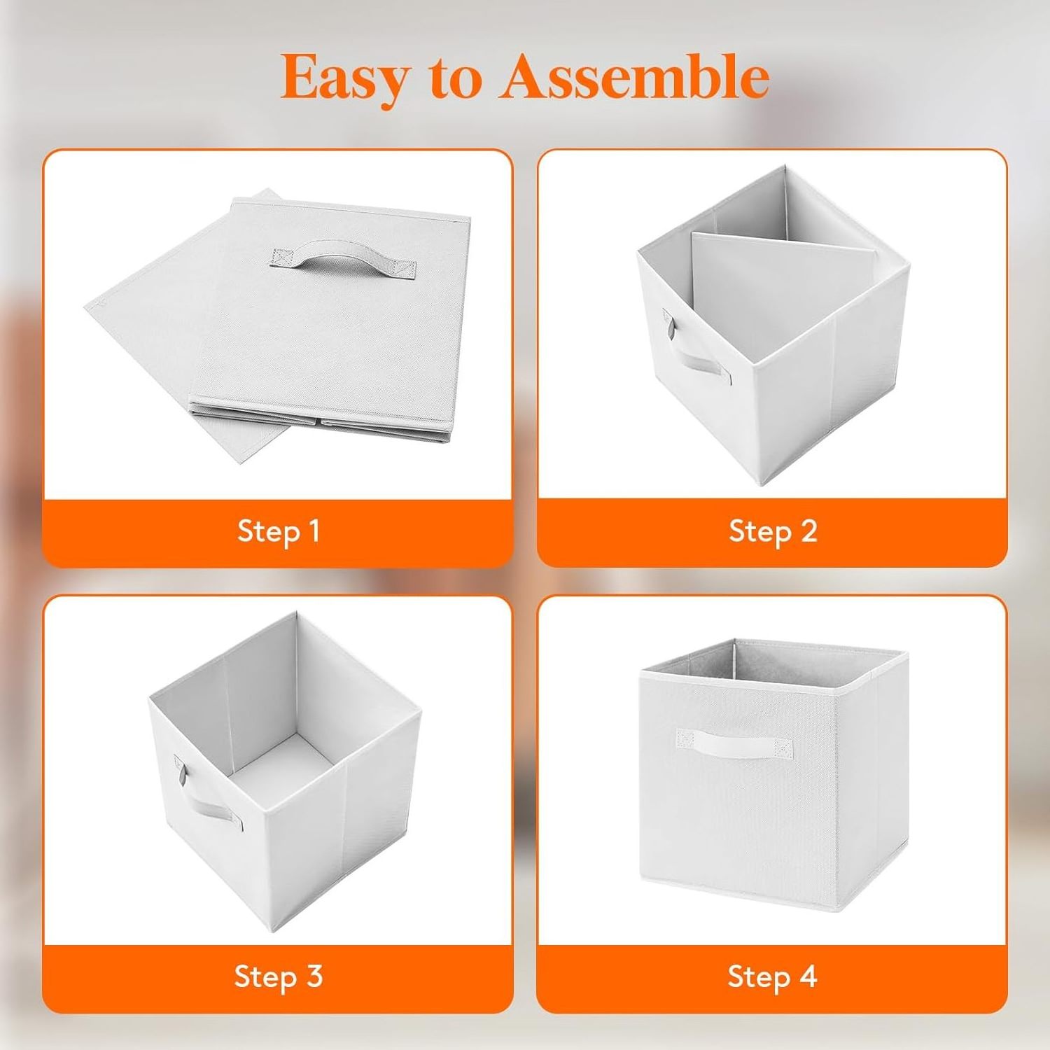 6pcs pack home shelf basket Collapsible Storage Cubes Foldable Closet Organizers collapsible Fabric Storage Bin Box