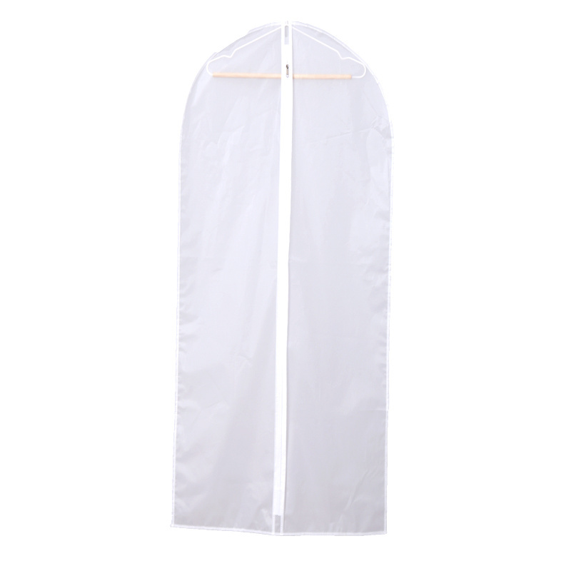 Custom luxury transparent dust cover bag Dress Gown Frock Garment Dust Cover Bag Protector Storage Carry Zip