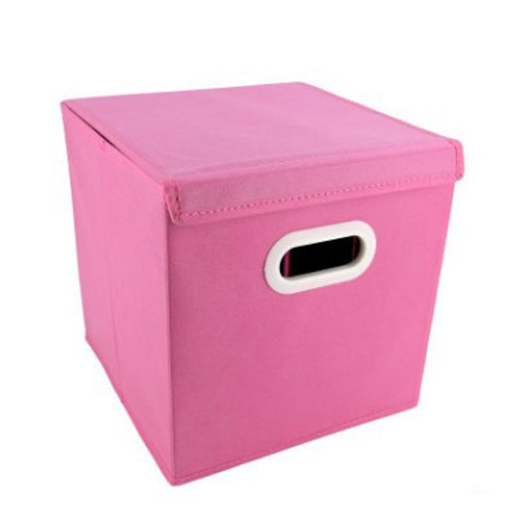 Custom Cube Folding Fabric Storage Basket Closet Organizador Clothes Storage Boxes Home Office Shelf Organizers