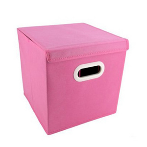 Custom Cube Folding Fabric Storage Basket Closet Organizador Clothes Storage Boxes Home Office Shelf Organizers