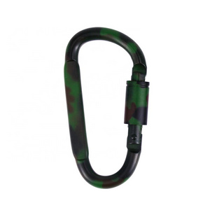 BAICHAO 8#D 85*45mm Camouflage aluminium alloy locking carabiner hooks