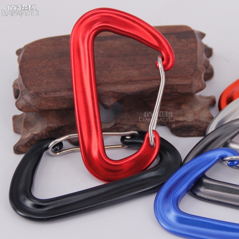 outdoor baichao 8#D steel wire 7075 Aviation Aluminum 12KN carabiner hook Can be used for hammock or yoga etc.