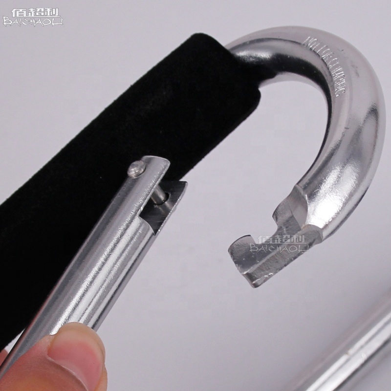 12*140 sponge lengthening spring hook aluminum alloy metal buckle carabiner large strap holder stroller hook hanger for car