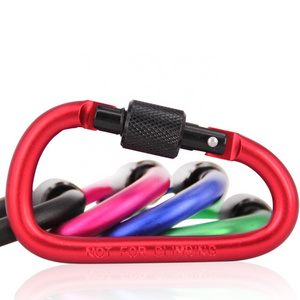 Bai Chaoli 8#D 80*45*7.4mm  locking  swivel carabiner Lock Aluminum Alloy  Metal  Hook Spring carabiner