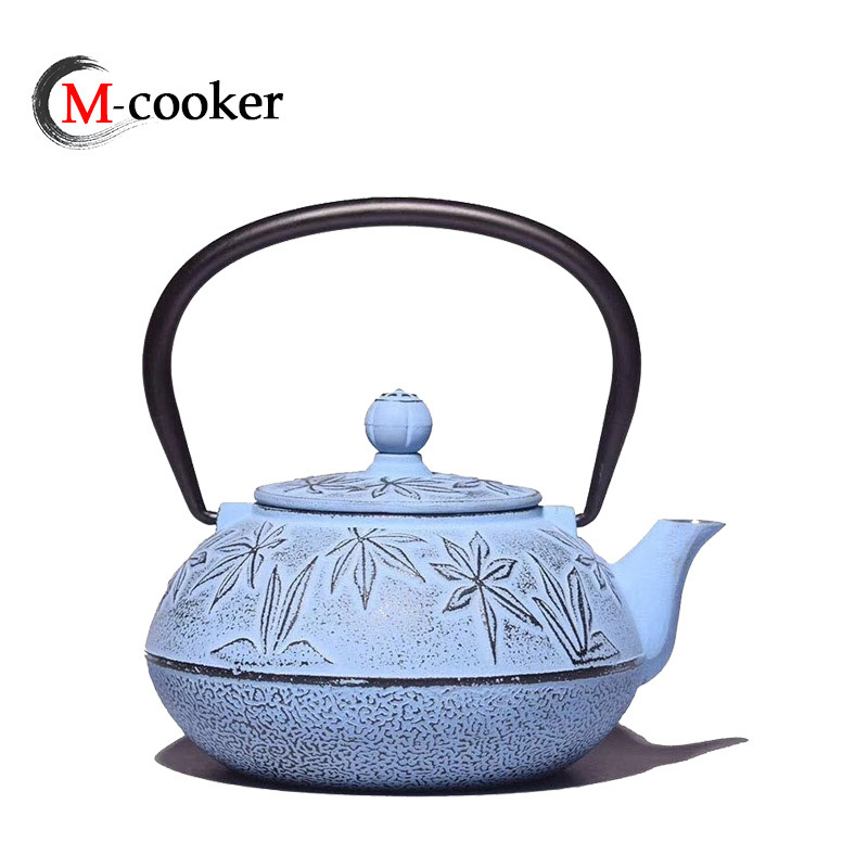 Wholesale Cast iron enamel warmer teapot set water kettle