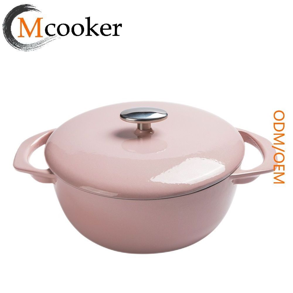 High quality cast iron pot soup stock pots with enameled coating custom colors for kitchen stew