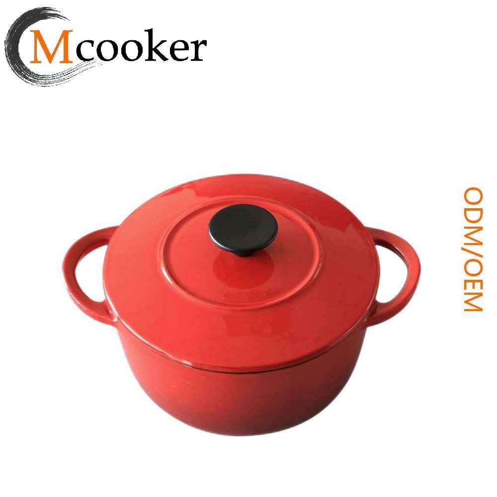 High quality cast iron pot soup stock pots with enameled coating custom colors for kitchen stew