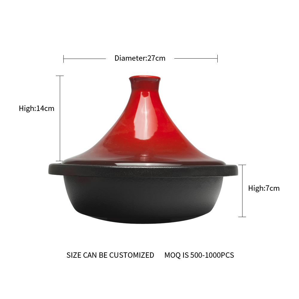 mcooker hot sale 2.4 qt tajine pot moroccan cast iron tagine pot with ceramic lid