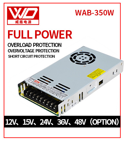 WAB-350-12 350W single output 110V 220V AC to DC 5V 12V 24V 48V Industrial smps Single switching power supply