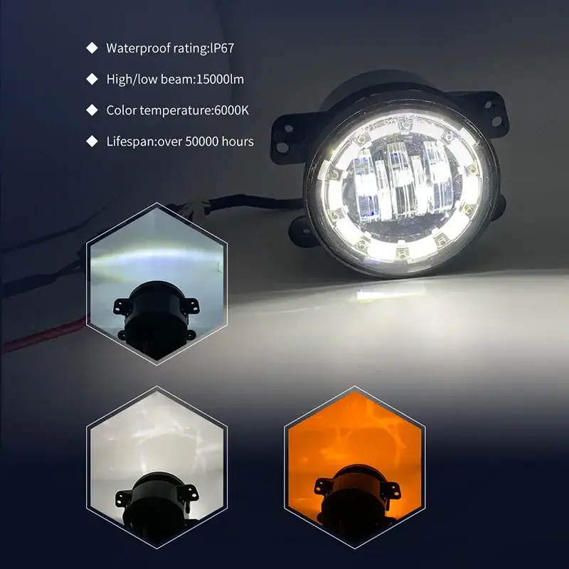 LED 4inch Round LED Fog Light LED Car Headlight Bulbs 40W Projector Spotlight DRL Off-Road auto led light 6000K