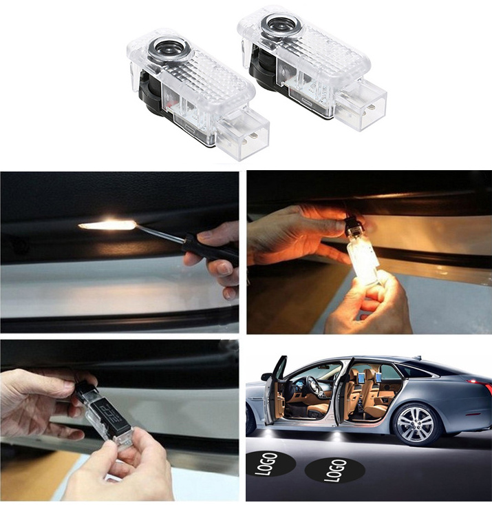 Car Led Welcome Lamp Courtesy Shadow Door Led Car Logo Projector Light for Audi A5 A4L A4 A6 A1 A3 R8 Q7 Q5 TT A8 A6L