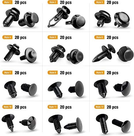 Factory wholesale 240PCS Bumper Retainer Clips Car Plastic Rivets Fasteners Push Retainer Kit Auto Push Pin Rivets Set