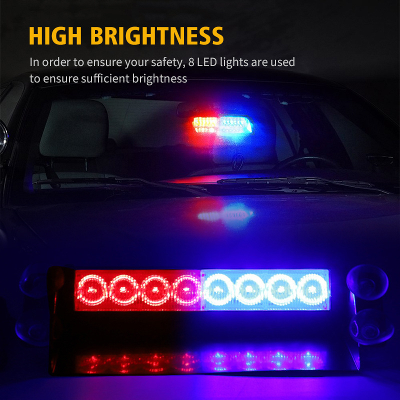 12V/24V Truck Vehicle Strobe LED Lights Warning Light Bar for Car Emergency Signal LED Flashing Side Marker Light