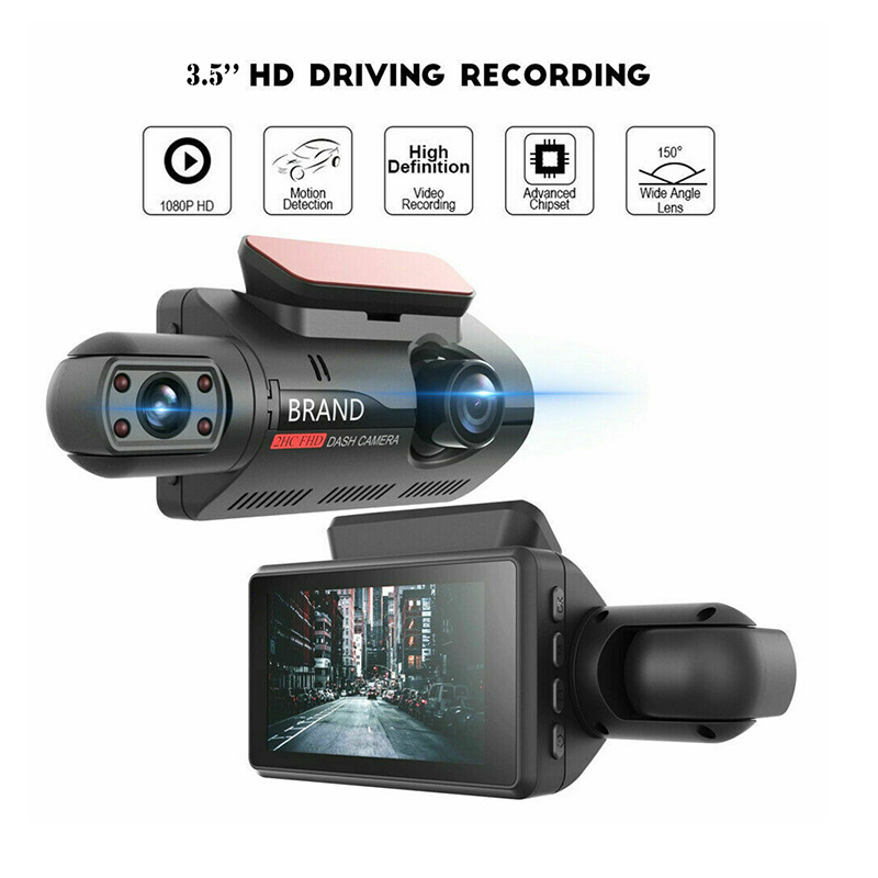 NEW A68 Car Camera Dash Camera Dvr 3.5 Inch Ips Screen 1080p Dual Dash Cam Front And Inside Wifi Car Black Box Dash Cam